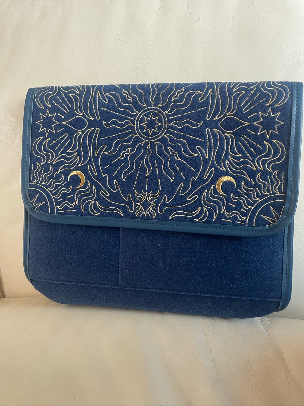 Owlcrate by Alina’s KEFTA Book Embroidered Blue Celestial Felt Book Sleeve